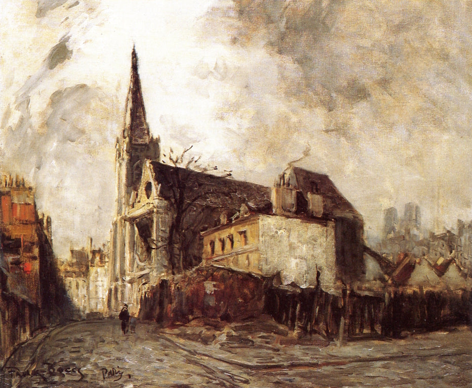 Cathedral in Paris by Frank Myers Boggs,A3(16x12")Poster