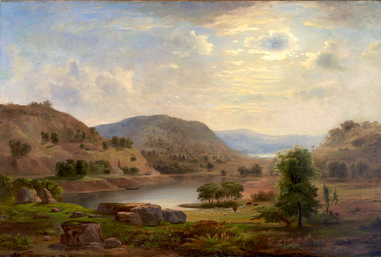 Valley Pasture, vintage artwork by Robert Seldon Duncanson, 12x8" (A4) Poster