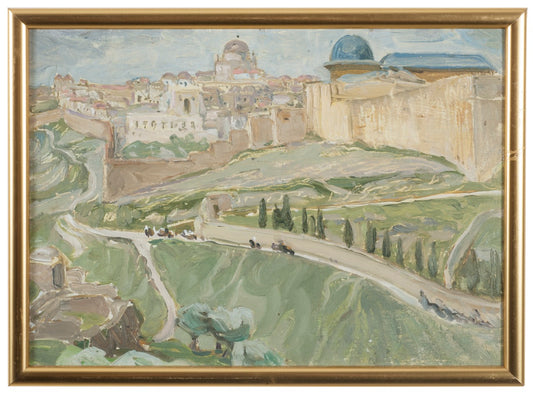 by  Jerusalem. Study, vintage artwork by Anna Boberg, 12x8" (A4) Poster