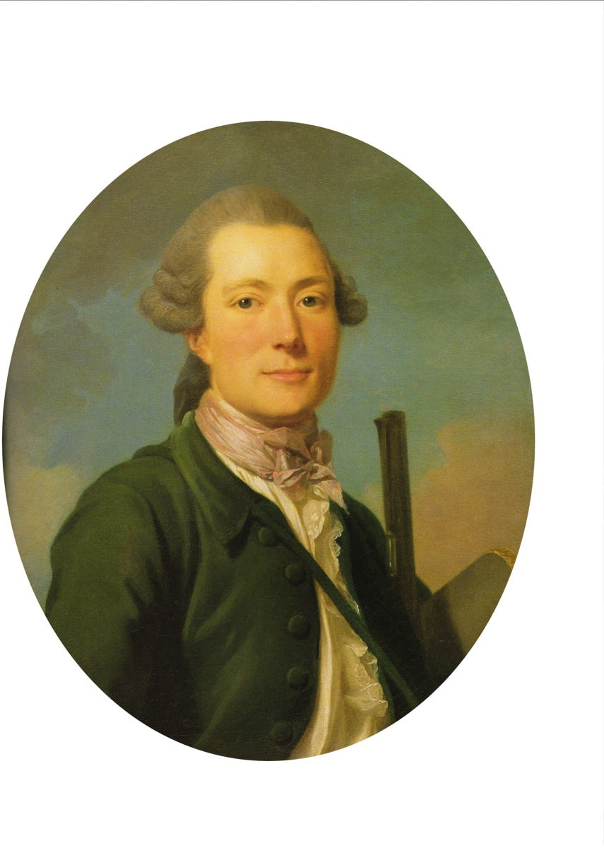 Count Pierre-Francois de Cluzel in Hunting Dress, vintage artwork by Alexander Roslin, 12x8" (A4) Poster