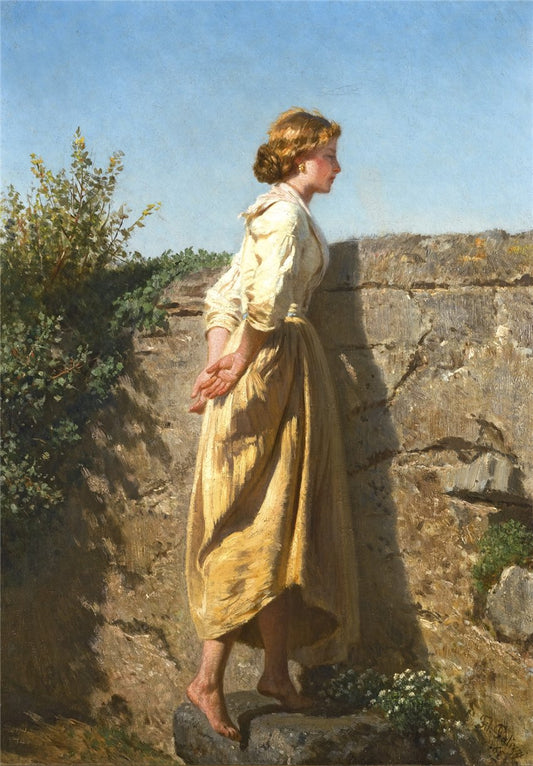 Over The Wall, vintage artwork by Filippo Palizzi, A3 (16x12") Poster Print