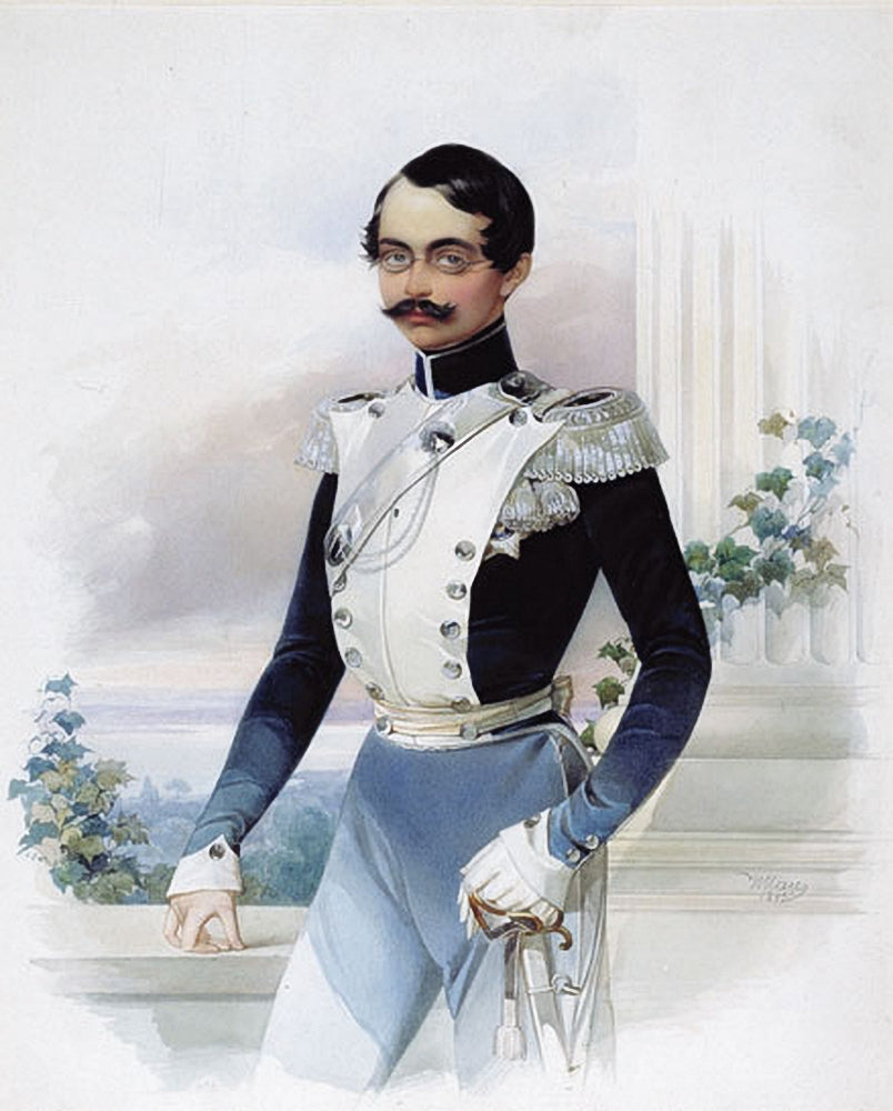Portrait of Adolf, Duke of Hessen-Nassau, vintage artwork by Vladimir Hau, A3 (16x12") Poster Print