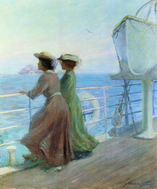 Nearing Home, vintage artwork by Abbott Fuller Graves, 12x8" (A4) Poster