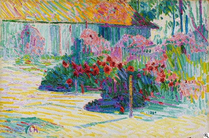 The Garden of the Architect Henry van der Velde in Weimar, vintage artwork by Curt Herrmann, 12x8" (A4) Poster