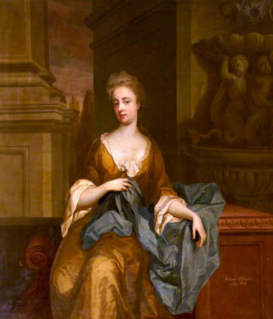 The Honourable Juliana Alington, Viscountess Howe, vintage artwork by Michael Dahl, 12x8" (A4) Poster
