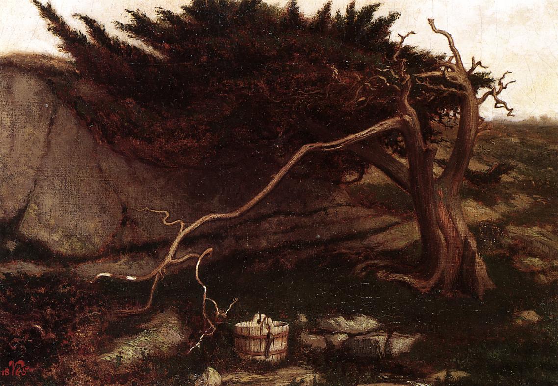 The Lonely Spring, vintage artwork by Elihu Vedder, 12x8" (A4) Poster