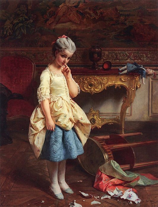 The Reprimand, vintage artwork by Henri-Guillaume Schlesinger, A3 (16x12") Poster Print