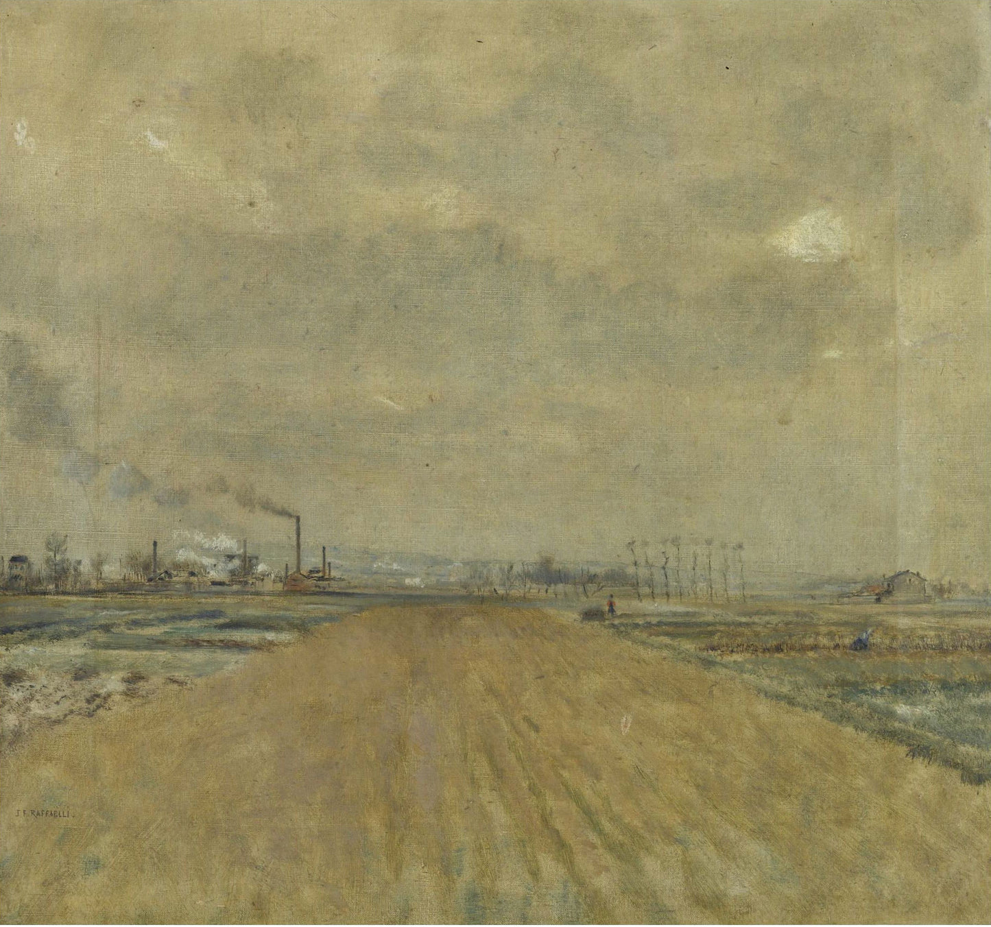 Landscape in Banlieue by Jean-Franaois Raffaëlli,A3(16x12")Poster
