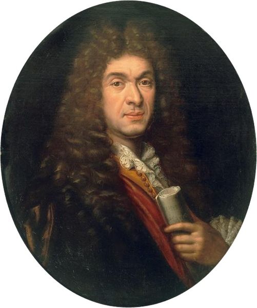 Portrait of Jean-Baptiste Lully, vintage artwork by Nicolas Mignard, 12x8" (A4) Poster