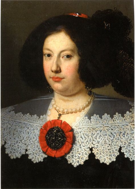 Portrait of Maria Farnese, vintage artwork by Justus Sustermans, 12x8" (A4) Poster