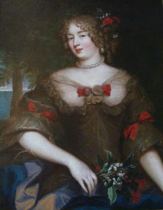 Portrait of Françoise Marguerite de Sevigne, vintage artwork by Pierre Mignard, 12x8" (A4) Poster