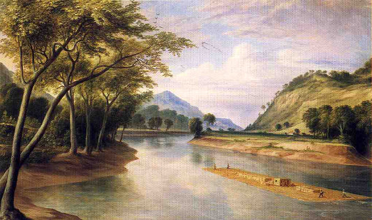 The Ohio River Near Marietta, vintage artwork by Henry Cheever Pratt, A3 (16x12") Poster Print