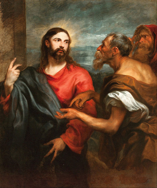 Christ of the Coin, vintage artwork by Anthony van Dyck, 12x8" (A4) Poster