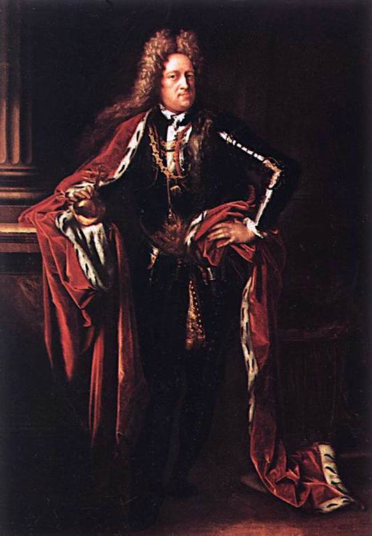 Portrait of the Elector Johann Wilhelm von der Pfalz, vintage artwork by Adriaen van der Werff, 12x8" (A4) Poster