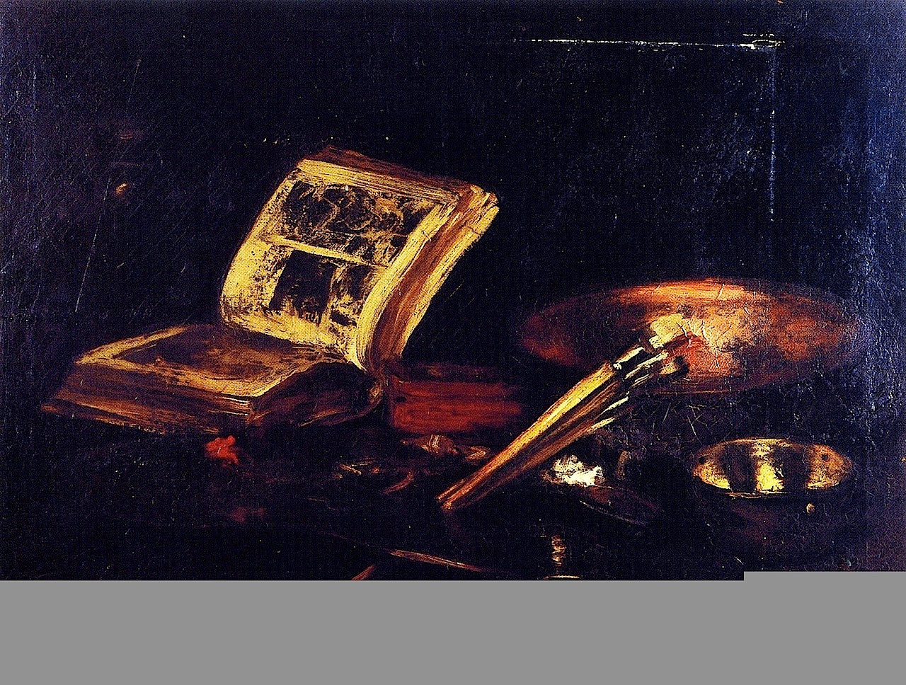 The Artist's Palette, vintage artwork by William Merritt Chase, 12x8" (A4) Poster