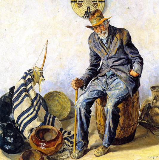 Manuel La Jeunesse, vintage artwork by Walter Ufer, 12x8" (A4) Poster