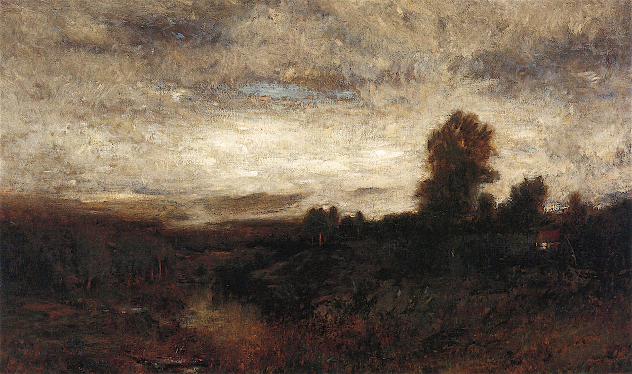 Landscape at Evening, vintage artwork by Alexander Helwig Wyant, 12x8" (A4) Poster
