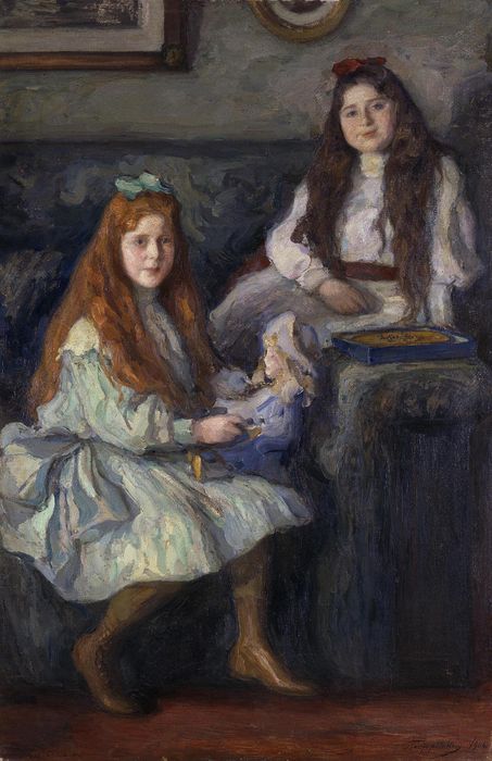 Daughters of Factory Owner Vysotsky, vintage artwork by Leonid Osipovich Pasternak, 12x8" (A4) Poster