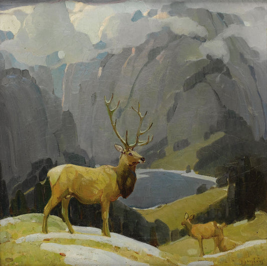 In the Tetons by William Herbert Dunton,16x12(A3) Poster
