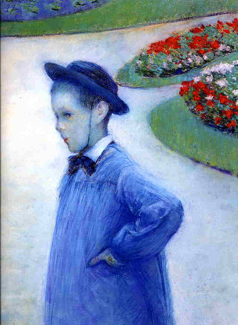 Camille Daurelle in the Park at Yerres, vintage artwork by Gustave Caillebotte, 12x8" (A4) Poster