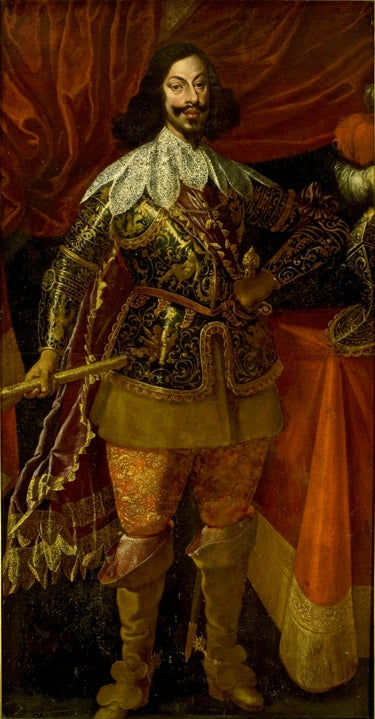 Portrait of Ferdinand II de Medici, Grand Duke of Tuscany, vintage artwork by Justus Sustermans, 12x8" (A4) Poster