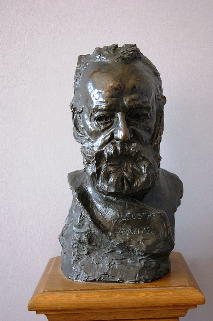 Buste de Victor Hugo (A l'illustre maître), vintage artwork by Auguste Rodin, 12x8" (A4) Poster