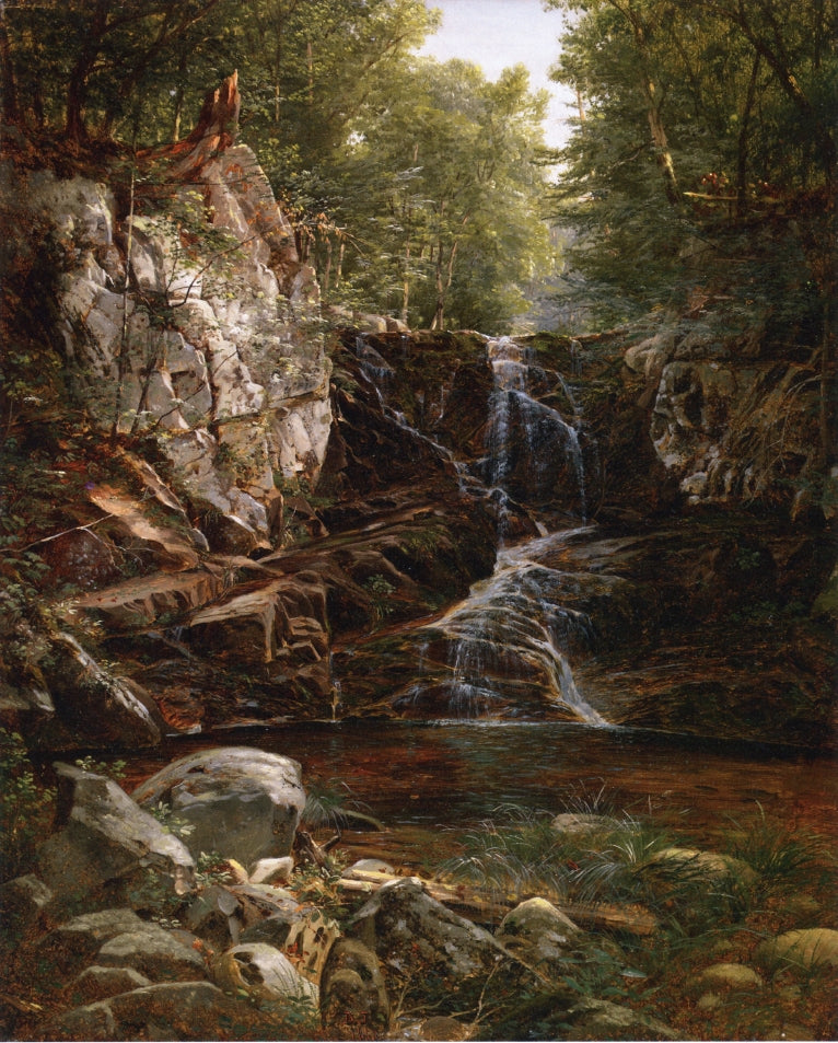 Indian Falls, vintage artwork by David Johnson, 12x8" (A4) Poster