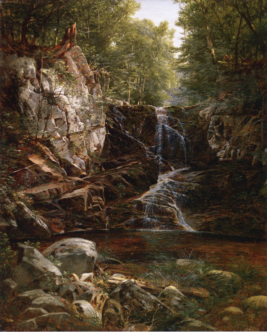 Indian Falls, vintage artwork by David Johnson, 12x8" (A4) Poster