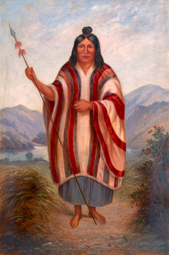 Peruvian Indian, vintage artwork by Antonio Zeno Shindler, 12x8" (A4) Poster
