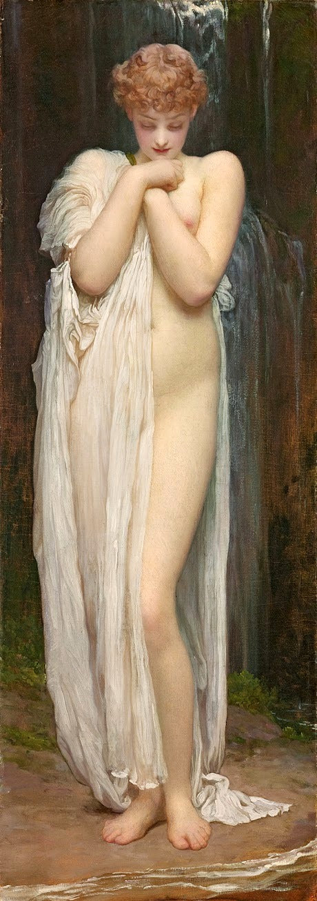 Crenaia, the Nymph of the Dargle, vintage artwork by Sir Frederic Lord Leighton, 12x8" (A4) Poster