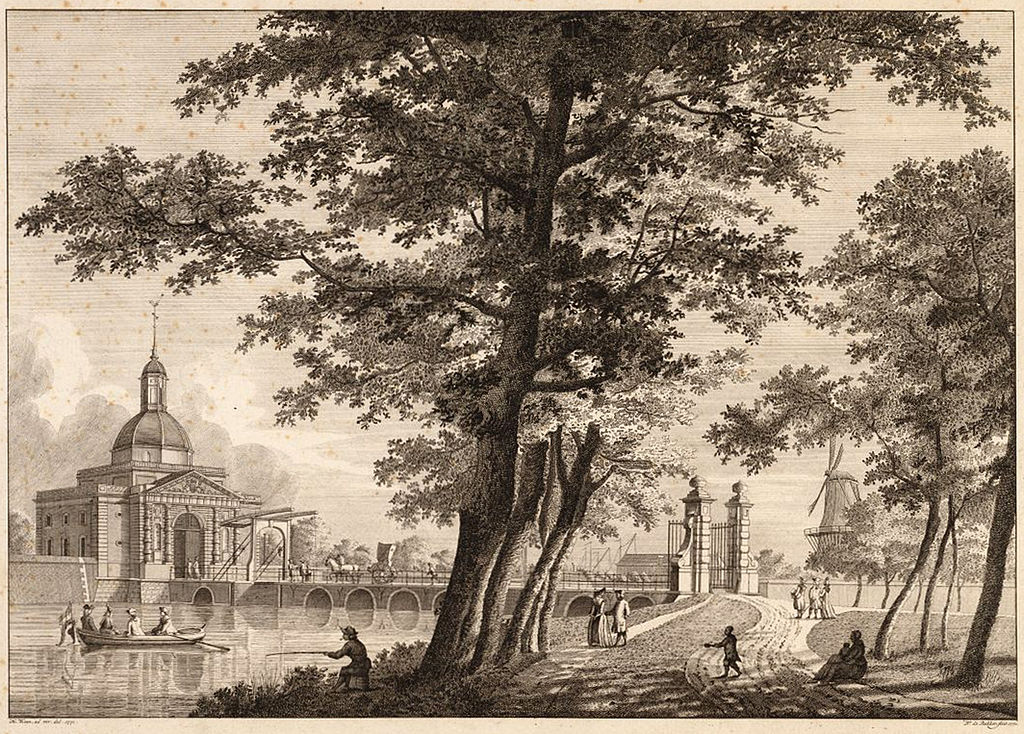 Muiderpoort, vintage artwork by Hendrik Keun, 12x8" (A4) Poster