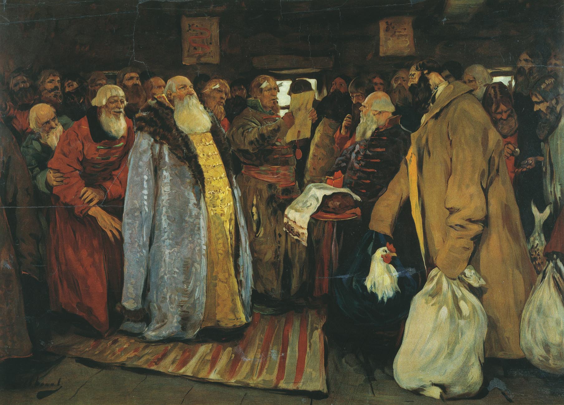 The Boyar's Arrival, vintage artwork by Sergei Ivanov, 12x8" (A4) Poster