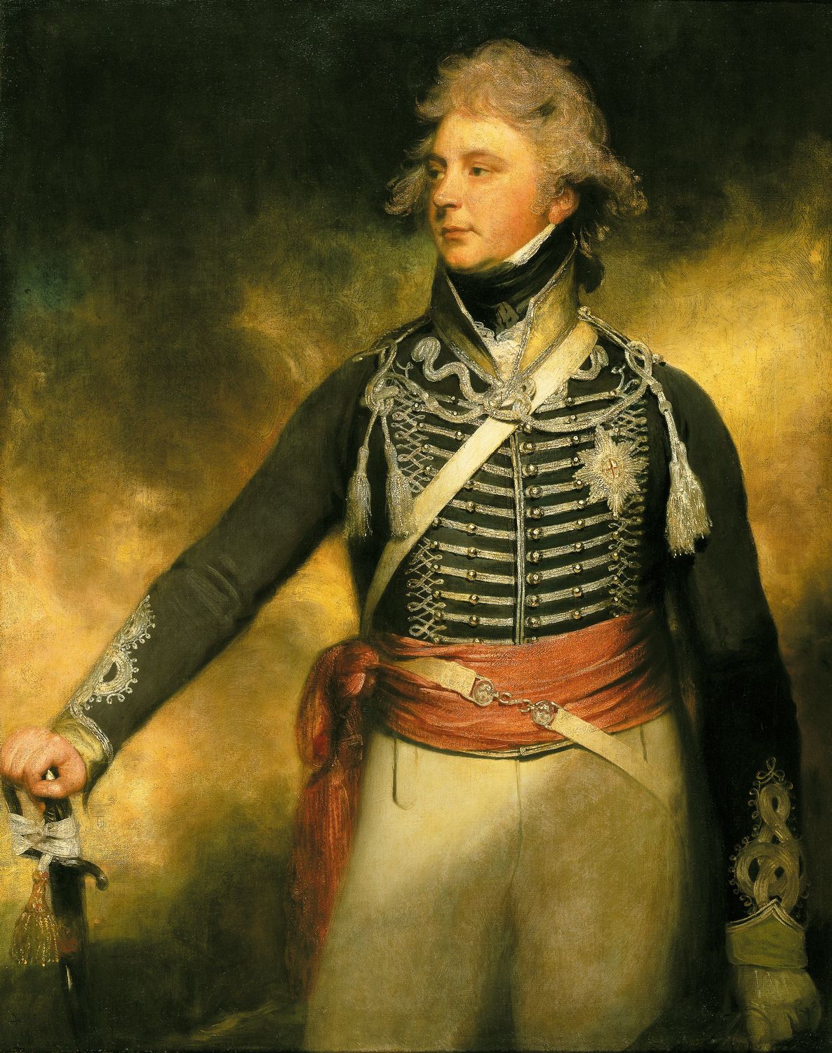 George IV (1762-1830) when Prince of Wales, vintage artwork by Sir William Beechey, 12x8" (A4) Poster