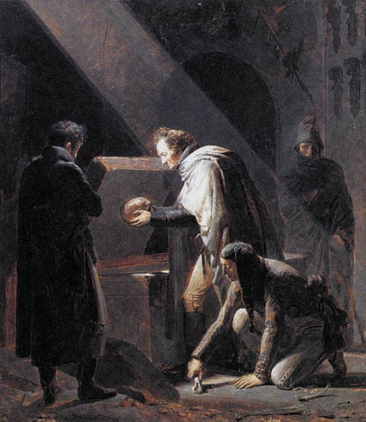 Vivant Denon Replacing El Cid's Remains in their Tombs, vintage artwork by Alexandre-Evariste Fragonard, 12x8" (A4) Poster