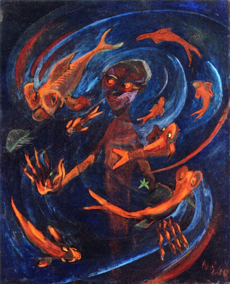 The Dream of the Fishes by Walter Gramatté,16x12(A3) Poster