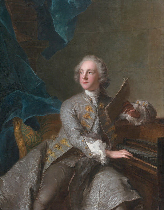 Francis Greville, Baron Brooke, later 1st Earl of Warwick, vintage artwork by Jean-Marc Nattier, 12x8" (A4) Poster