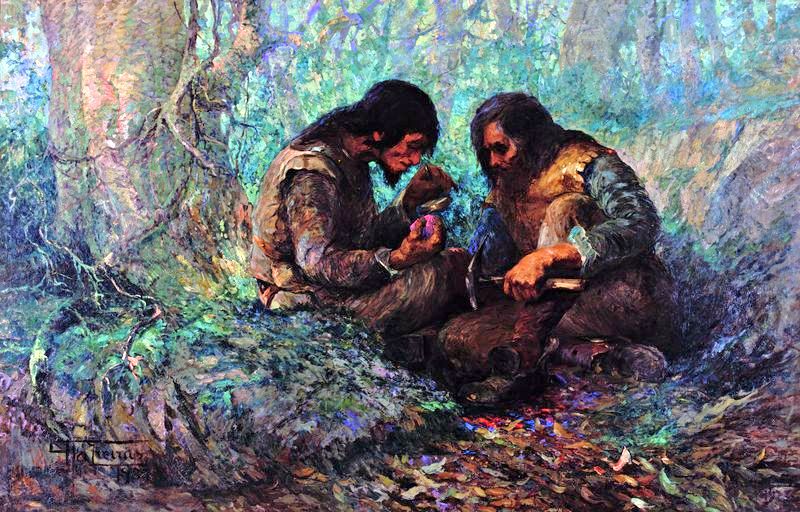 Captain Dias Adorno, vintage artwork by Antonio Parreiras, 12x8" (A4) Poster