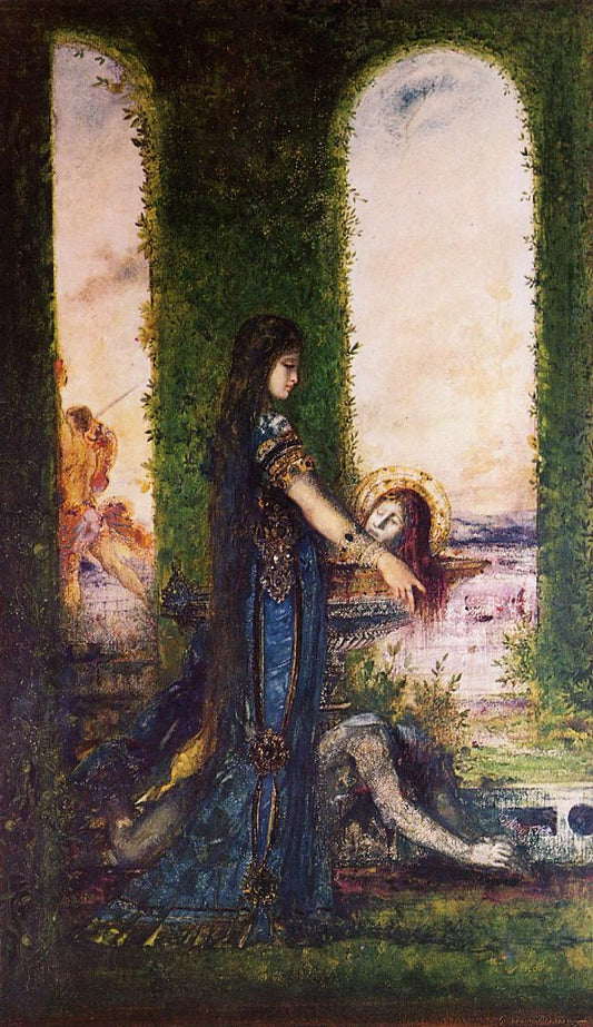 Salome in the Garden, vintage artwork by Gustave Moreau, 12x8" (A4) Poster