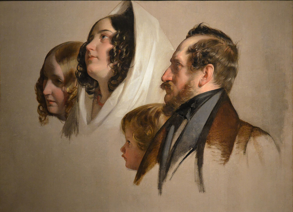 Portrait-study, vintage artwork by Friedrich von Amerling, A3 (16x12") Poster Print