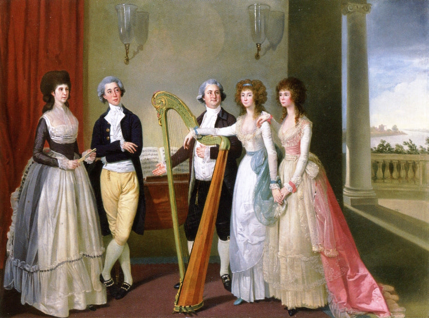 Henry Vansittart with His Family, vintage artwork by Johann Zoffany, 12x8" (A4) Poster