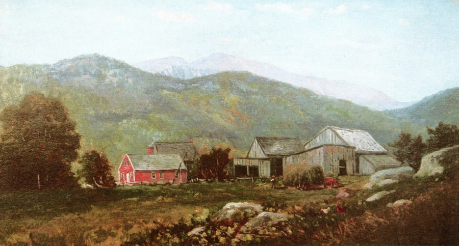 Perkins Farm in Jackson, NH [1870], vintage artwork by Frank Henry Shapleigh, 12x8" (A4) Poster