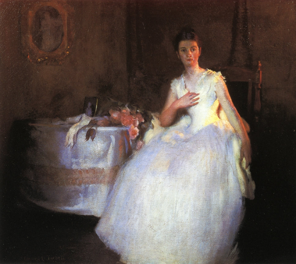After the Ball, vintage artwork by Edmund Tarbell, 12x8" (A4) Poster