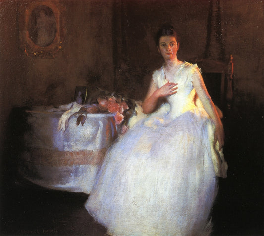 After the Ball, vintage artwork by Edmund Tarbell, 12x8" (A4) Poster