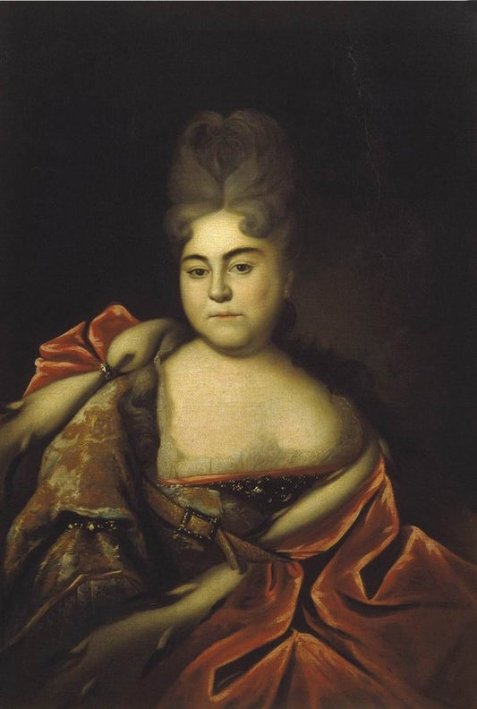 Portrait of Princess Natalia Alexeyevna, vintage artwork by Ivan Nikitin, 12x8" (A4) Poster