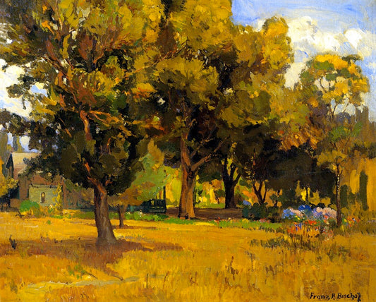 Rest Camp, Cambria, vintage artwork by Franz Bischoff, 12x8" (A4) Poster