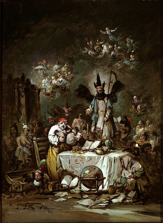 Avarice, vintage artwork by Eugenio Lucas Velazquez, A3 (16x12") Poster Print