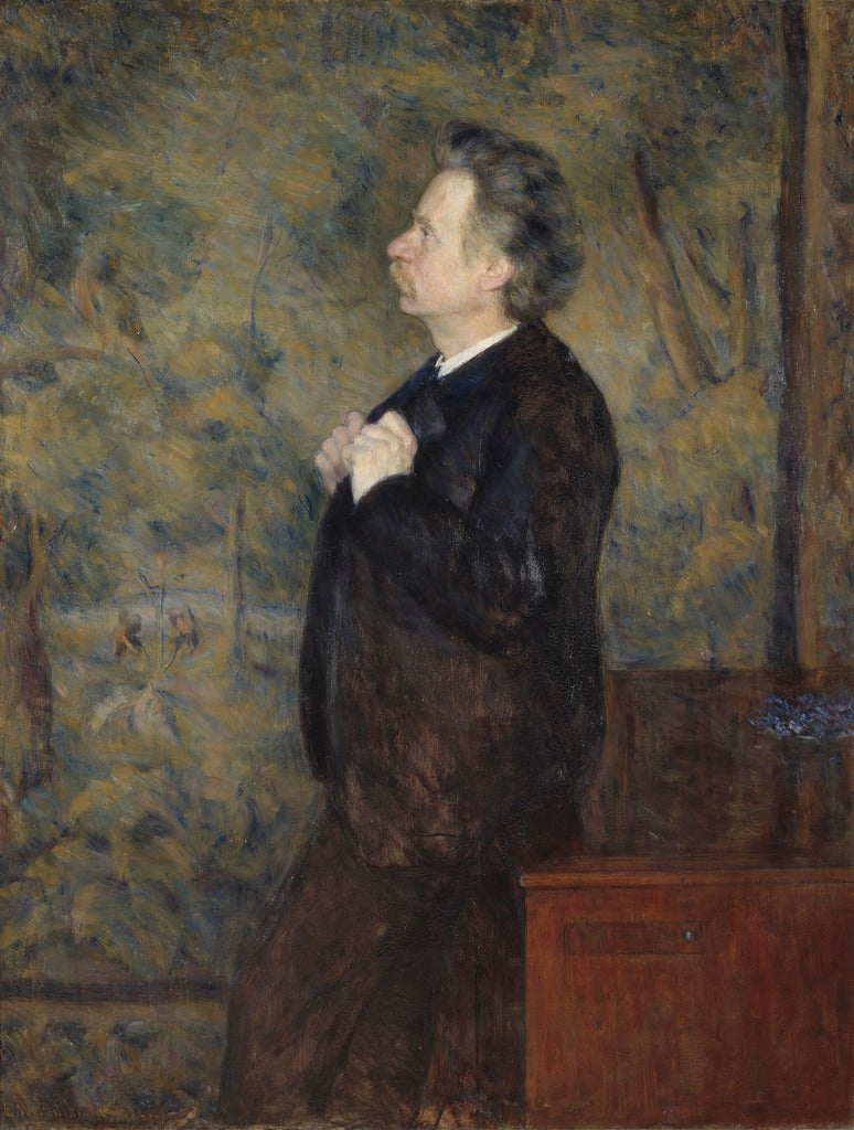Edvard Grieg, Composer, vintage artwork by Erik Werenskiold, 12x8" (A4) Poster