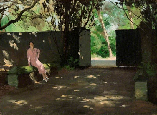 k, with Edith Olivier, Seated on the Parapet by Rex Whistler,16x12(A3) Poster
