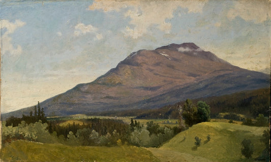 Summer Landscape with Mountain, vintage artwork by Gustaf Wilhelm Palm, A3 (16x12") Poster Print
