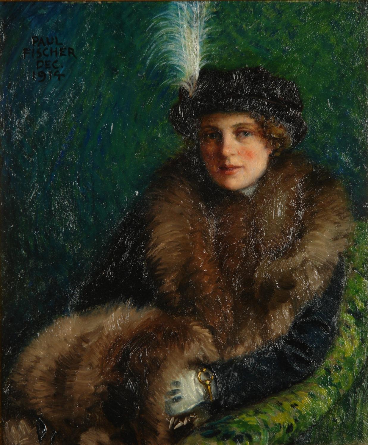 Portrait of Lisa Orth by Paul-Gustave Fischer,A3(16x12")Poster